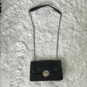 Bershka Black Crossbody Bag Sleek Minimalist Design